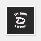 Eat Drink Be Scary Vampire Minimalist Style Servet (Voorkant)
