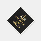 Eat drink & be Served Law School Lawyer Afstuderen Servet (Hoek)