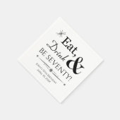 Eat Drink & be zeventig Throwback 70th Birthday Servet (Hoek)