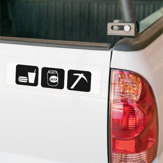 Eat Drink Beer Rockhound Bumpersticker (Op Truck)