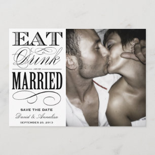 EAT, DRINK    BEWAREN VAN DE DATUM SAVE THE DATE