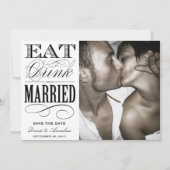 EAT, DRINK  | BEWAREN VAN DE DATUM SAVE THE DATE (Voorkant)