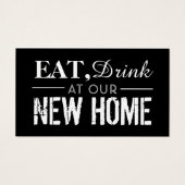 Eat Drink bij ons nieuwe thuis, wijziging adreskaa Visitekaartje (Voorkant)