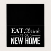 Eat Drink bij ons nieuwe thuis, wijziging adreskaa Visitekaartje (Buitenkant ongevouwen)