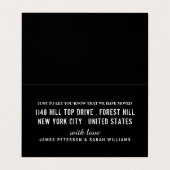 Eat Drink bij ons nieuwe thuis, wijziging adreskaa Visitekaartje (Binnenkant ongevouwen)