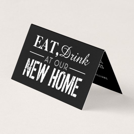 Eat Drink bij ons nieuwe thuis, wijziging adreskaa Visitekaartje (Voorkant)