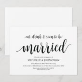 Eat, drink, binnenkort getrouwd, Engagement Party  Kaart (Voorkant / Achterkant)