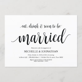Eat, drink, binnenkort getrouwd, Engagement Party  Kaart