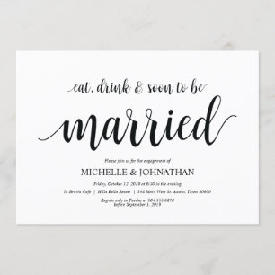 Eat, drink, binnenkort getrouwd, Engagement Party  Kaart