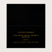 Eat Drink, Black & Gold Change van adreskaart Visitekaartje (Binnenkant ongevouwen)