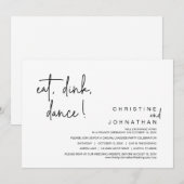 Eat, Drink, Dans, Weddenschap Kaart (Voorkant / Achterkant)