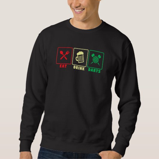 Eat Drink Darts - Darts Player Trui (Voorkant)