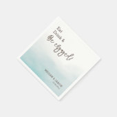 Eat-Drink: Dusty Blue Engagement Party Servet (Hoek)