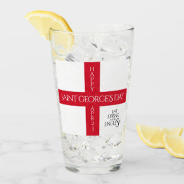 Eat Drink en be English St George's Cross Flag Glas