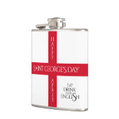 Eat Drink en be English St George's Cross Flag Heupfles (Links)