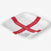 Eat Drink en be English St George's Cross Flag Papieren Bordje (Gebogen)