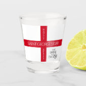 Eat Drink en be English St George's Cross Flag Shot Glas (Voorkant)