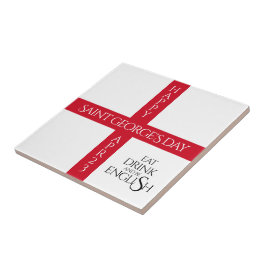 Eat Drink en be English St George's Cross Flag Tegeltje