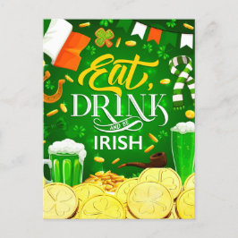 Eat Drink en Be Irish Briefkaart