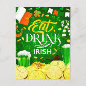 Eat Drink en Be Irish Briefkaart (Voorkant)