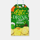 Eat Drink en Be Irish Cadeft Label Cadeaulabel (Voorkant)