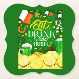 Eat Drink en Be Irish Kartonnen Onderzetters