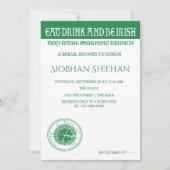 Eat Drink en be Irish Morning Brunch Kaart (Voorkant)