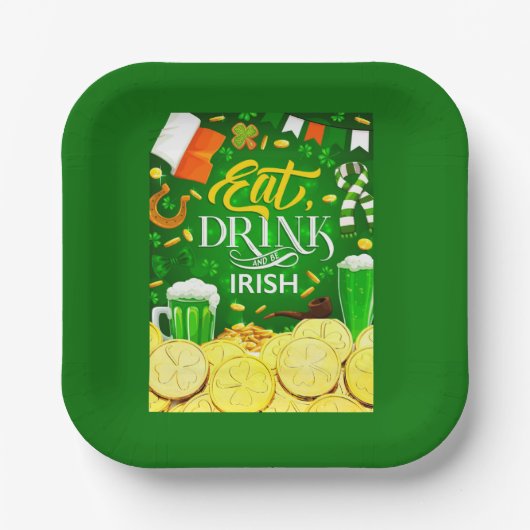 Eat Drink en Be Irish Paper Bord (Voorkant)