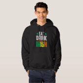 Eat Drink en be Irish St. Patrick's Day Hoodie (Voorkant volledig)