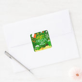Eat Drink en Be Irish Vierkante Sticker (Envelop)