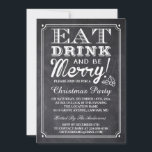 Eat Drink en be Merry Chalkboard Kerstparty Kaart<br><div class="desc">Creëer uw perfecte uitnodiging met deze vooraf ontworpen sjablonen, kunt u het gemakkelijk personaliseren om uniek van u te zijn. Voor verdere aanpassing, te klikken gelieve de "pas verder"verbinding aan en ons makkelijk te gebruiken ontwerphulpmiddel te gebruiken om deze sjabloon te wijzigen. Als u de voorkeur geeft aan Zelfkleerpapier/matte afwerking,...</div>