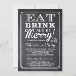 Eat Drink en be Merry Chalkboard Kerstparty Kaart<br><div class="desc">Creëer uw perfecte uitnodiging met deze vooraf ontworpen sjablonen, kunt u het gemakkelijk personaliseren om uniek van u te zijn. Voor verdere aanpassing, te klikken gelieve de "pas verder"verbinding aan en ons makkelijk te gebruiken ontwerphulpmiddel te gebruiken om deze sjabloon te wijzigen. Als u de voorkeur geeft aan Zelfkleerpapier/matte afwerking,...</div>