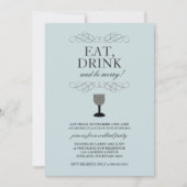 Eat, Drink en BE Merry Cocktail Party Invitation Kaart (Voorkant)