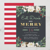 EAT, DRINK en BE MERRY | feestdag Kaart (Voorkant / Achterkant)