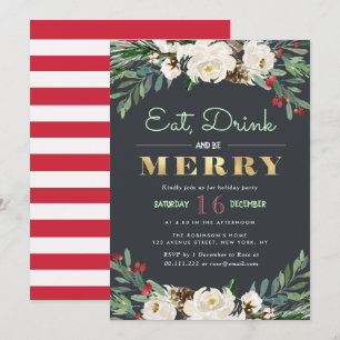 EAT, DRINK en BE MERRY   feestdag Kaart