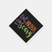 Eat Drink en be Scary Halloween Napkins Servet (Hoek)