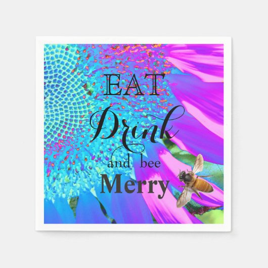 Eat Drink en bee Merry Servetten (Voorkant)
