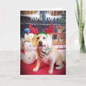 EAT DRINK EN BEN "MERRY" DEZE CHRISTMAS FEESTDAGEN KAART (Voorkant)