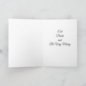 EAT DRINK EN BEN ZEER MERRY FEESTDAGEN KAART (Binnen)