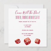 Eat, Drink en Bunco Game Night Kaart (Achterkant)