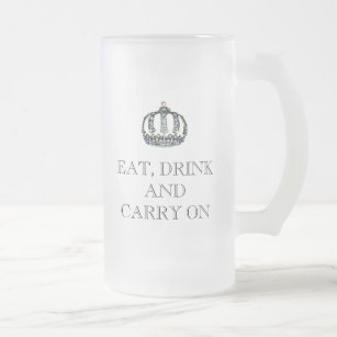 "EAT, DRINK en CARRY ON" Mok bier