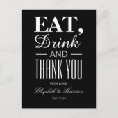 Eat, Drink en dank u Briefkaart (Voorkant)