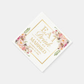 EAT-Drink en Elegant Chic Floral Gold Servetten (Hoek)