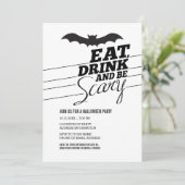 Eat, Drink en eng zijn - Halloween party Kaart (Staand voorkant)
