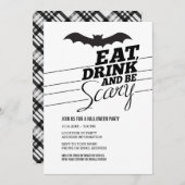 Eat, Drink en eng zijn - Halloween party Kaart (Voorkant / Achterkant)