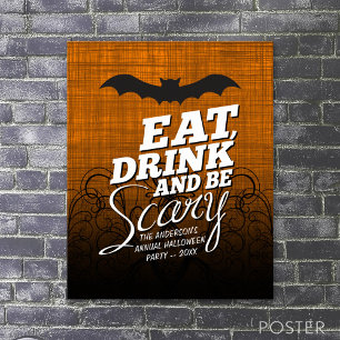 Eat, Drink en eng zijn - Halloween party Poster