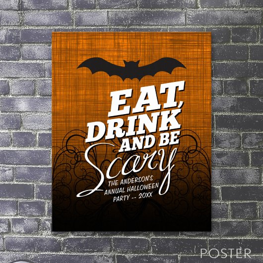 Eat, Drink en eng zijn - Halloween party Poster