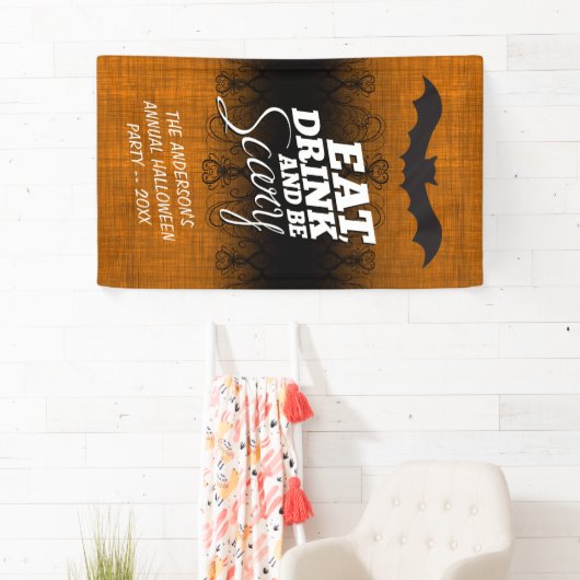 Eat, Drink en eng zijn - Halloween party Spandoek (Insitu)