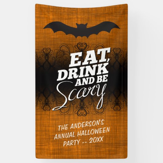Eat, Drink en eng zijn - Halloween party Spandoek (Verticaal)