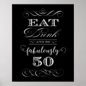Eat Drink en Fantastisch vijftigjarig feest Poster (Voorkant)